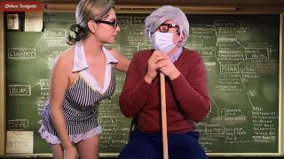 horny teacher banging with professor in the classroom